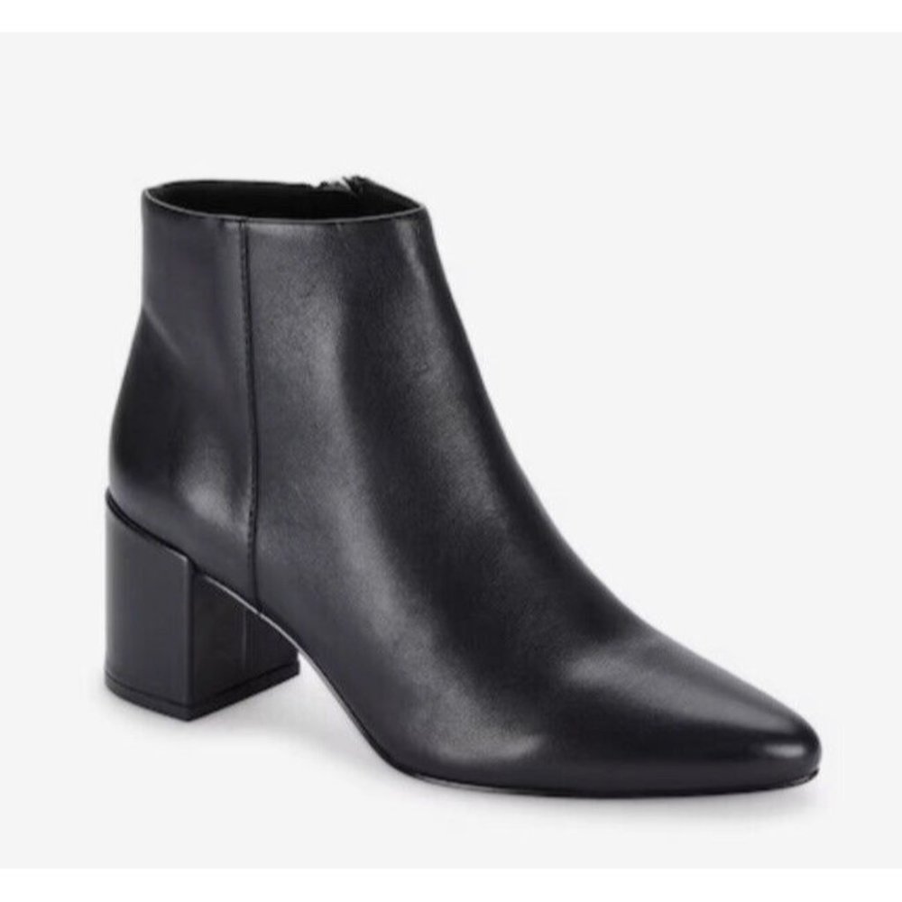 Blondo Women’s 7 Tasel Waterproof Block Heel Ankle Boots Bootie Black Leather